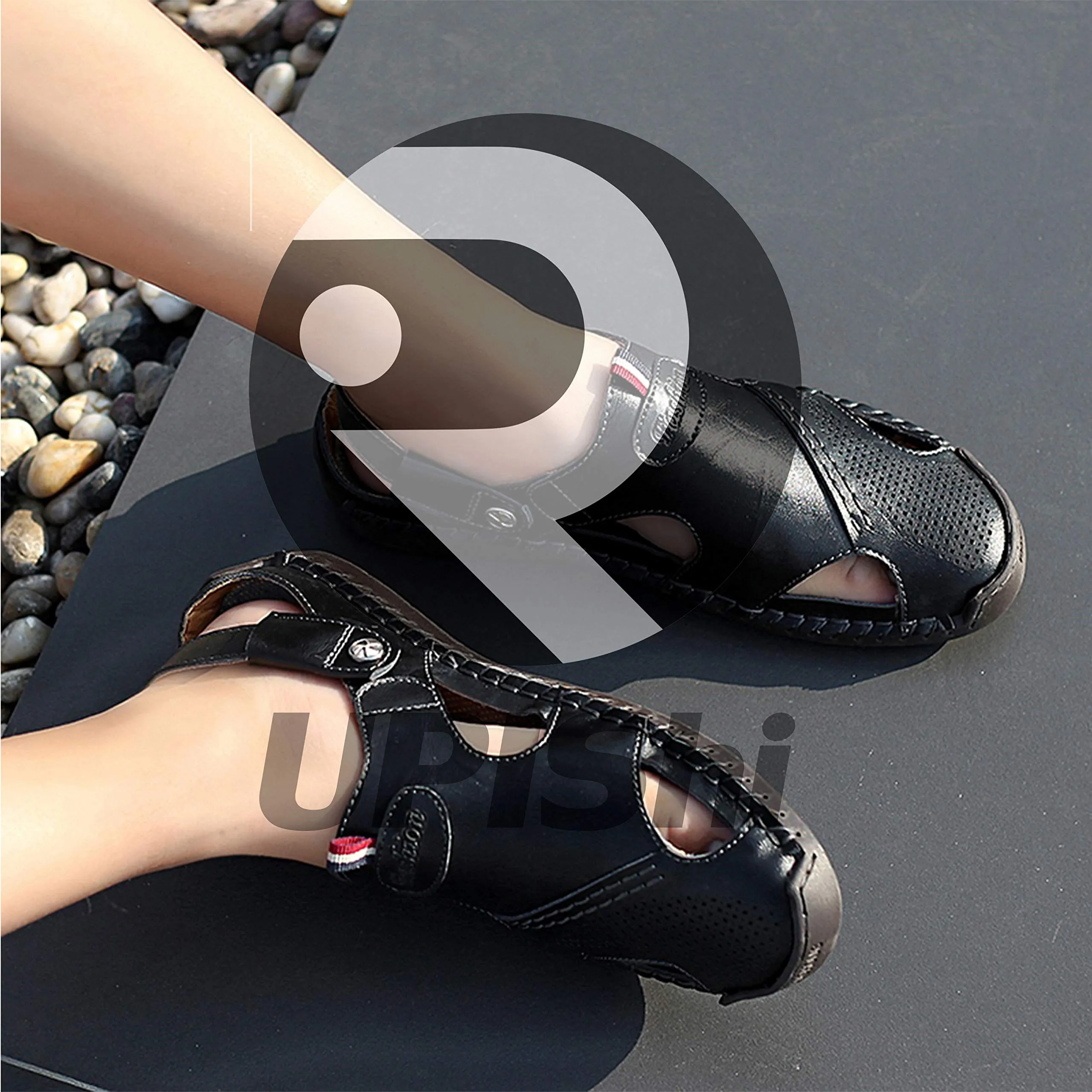 13 Strap Casual Smart-powered Price-match guarantee Leather Sandals Closed Mens Adjustable UPIShi Athletic Fisherman