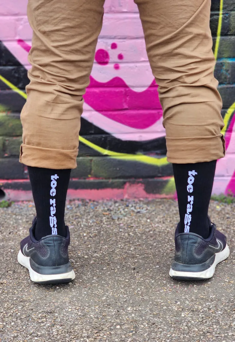 2 Pairs Toe Rags® Fashion Crew Black
