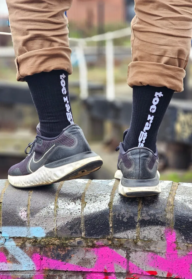 2 Pairs Toe Rags® Fashion Crew Black