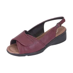 24 HOUR COMFORT Shirley Women's Wide Width Leather Sandals