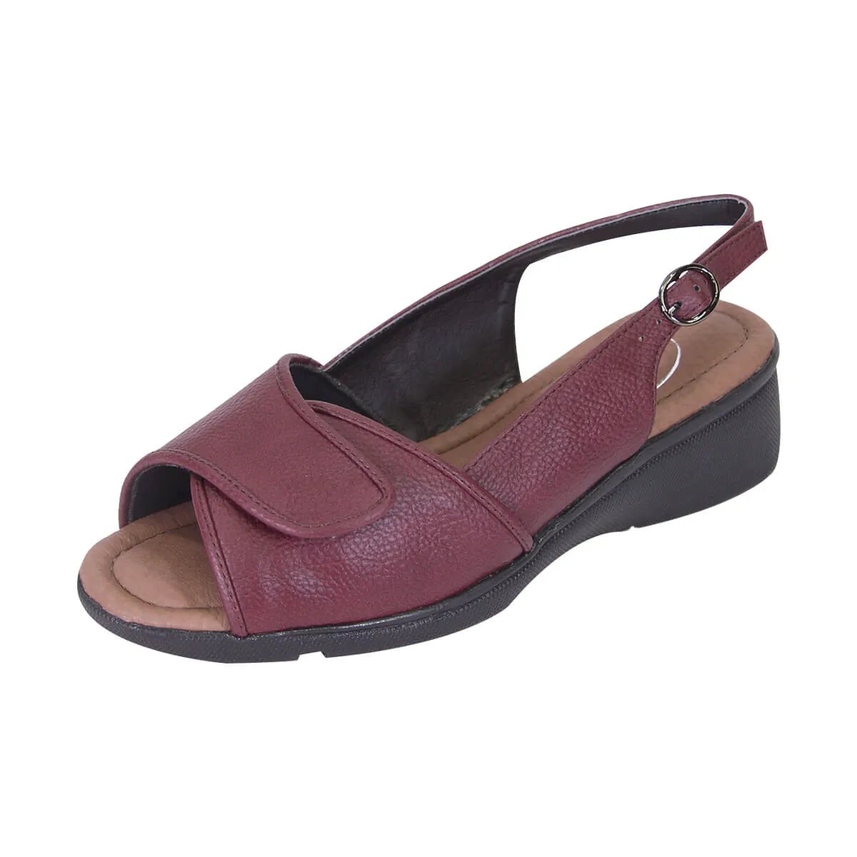 24 HOUR COMFORT Shirley Women's Wide Width Leather Sandals
