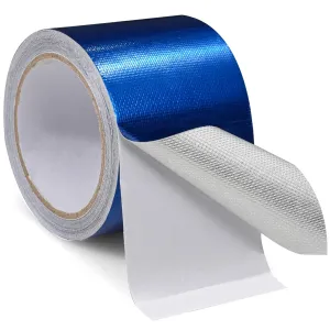 3.15in x 33FT RV Awning Repair Tape - Waterproof, UV-Proof & Heat-Resistant - Heavy Duty Repair Tape for Fabric, Canvas, Tent, Boat Covers, Patio Umbrellas, Car Seat (Blue)