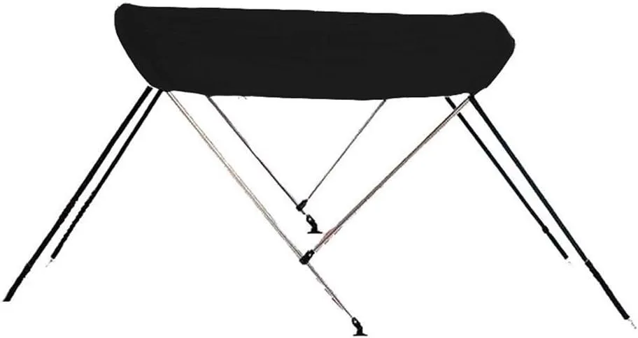 7.6 oz Black 2 Bow Round Tube Boat Bimini TOP Sunshade Compatible for AB INFLATABLES Oceanus 11 VST 2010-2017