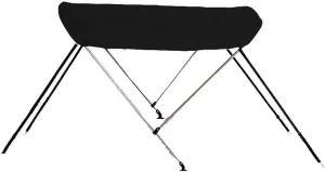 7.6 oz Black 2 Bow Round Tube Boat Bimini TOP Sunshade Compatible for AB INFLATABLES Oceanus 11 VST 2010-2017