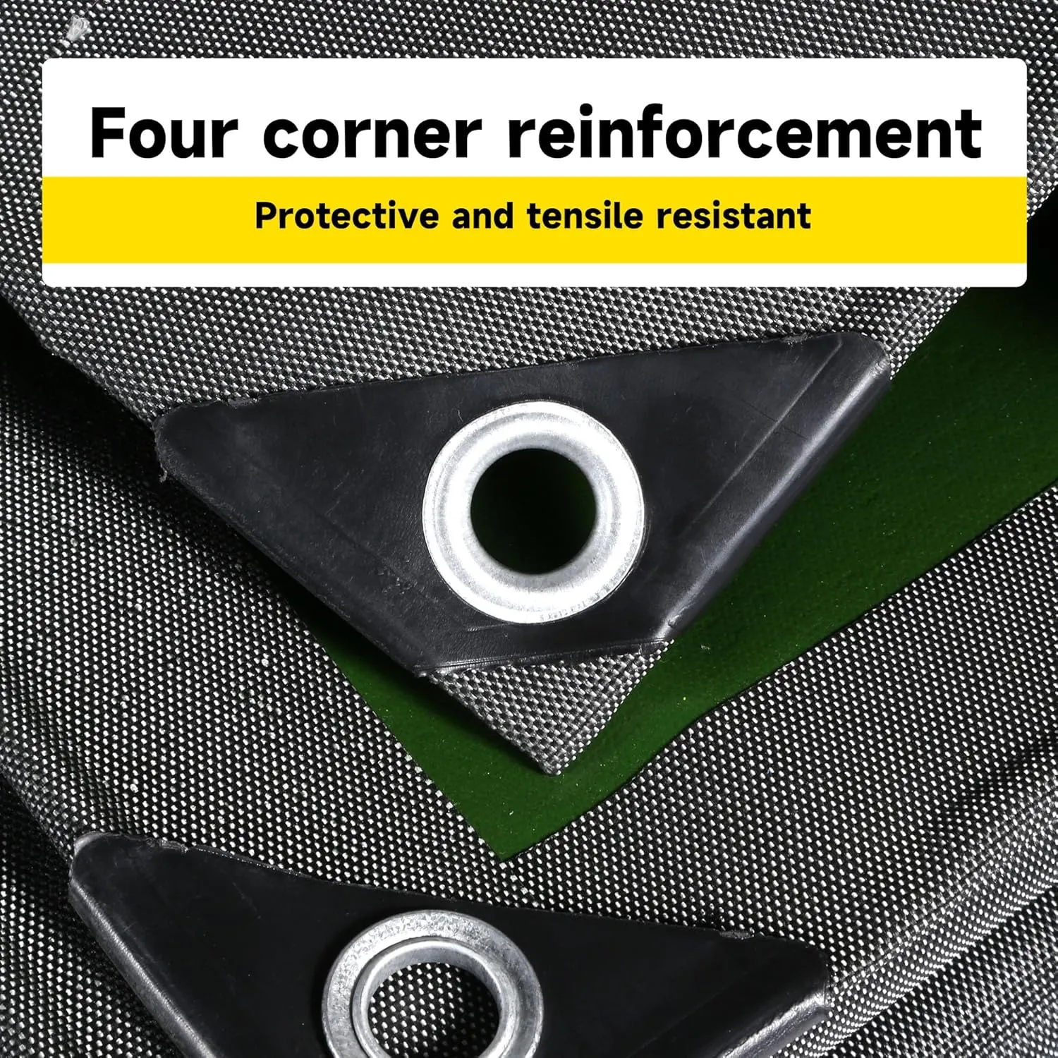 8'x10' 25Mil Ultra-Heavy Duty Waterproof Organic Silicone Coating Black Canvas Tarps with Grommets&Reinforced Edges, UV Resistant Durable Canvas Tarpaulin, Cover for Pool/Boat/Tent,Full Size