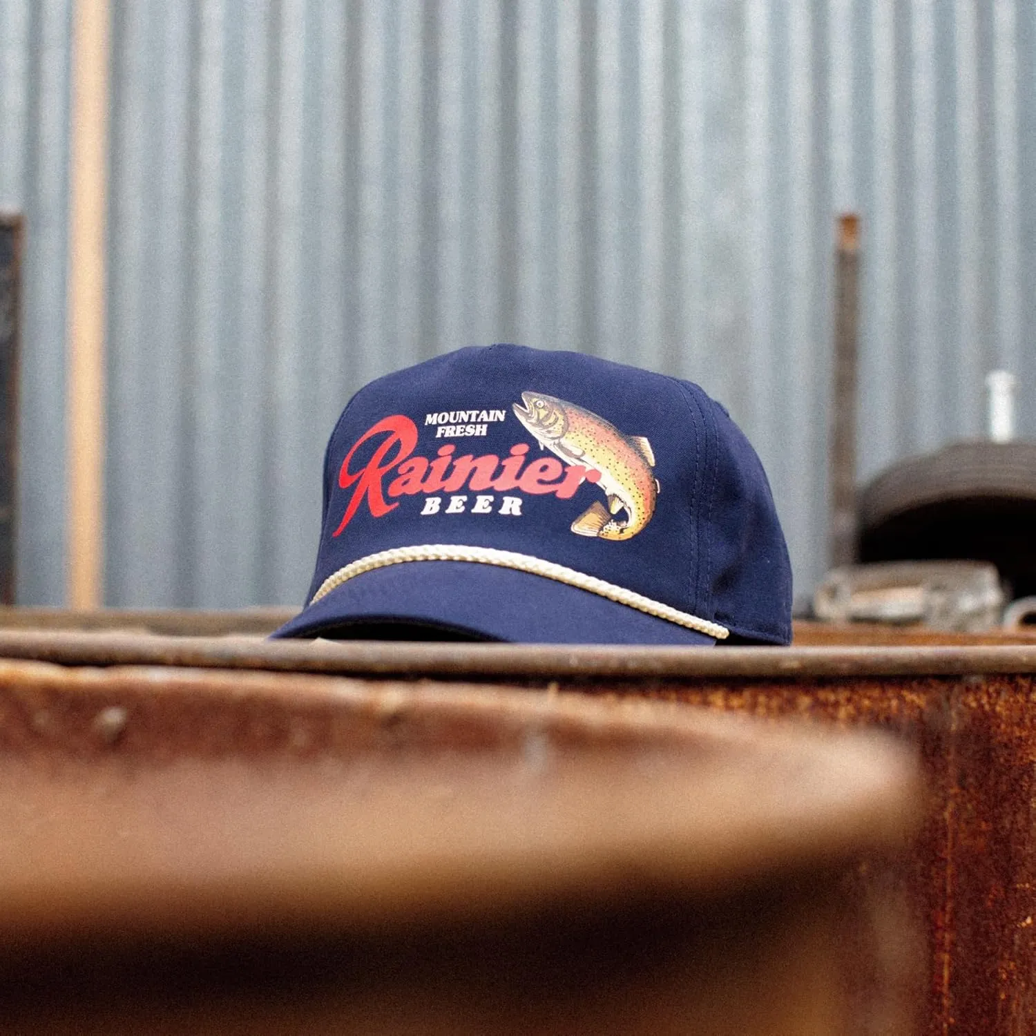 AMERICAN NEEDLE Rainier Beer Unisex Adjustable Snapback Baseball Hat