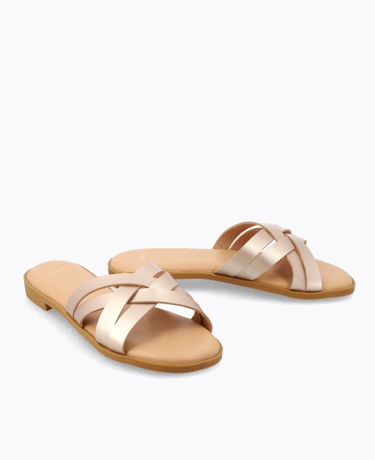 Andy Flat Sandals - Gold