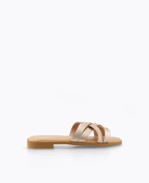 Andy Flat Sandals - Gold