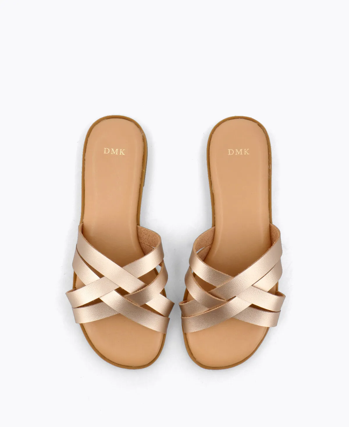 Andy Flat Sandals - Gold