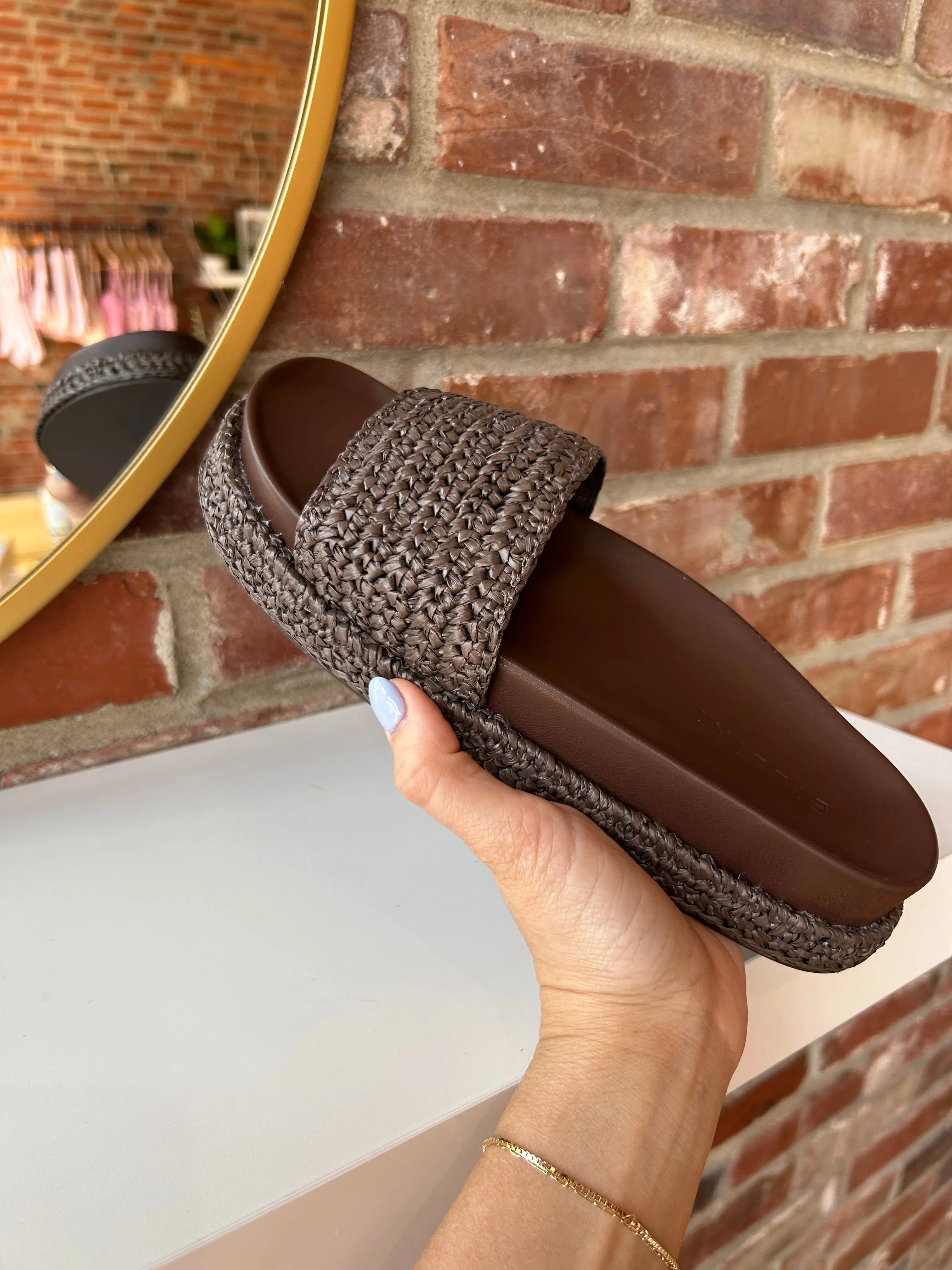 Annie Brown Woven Sandal
