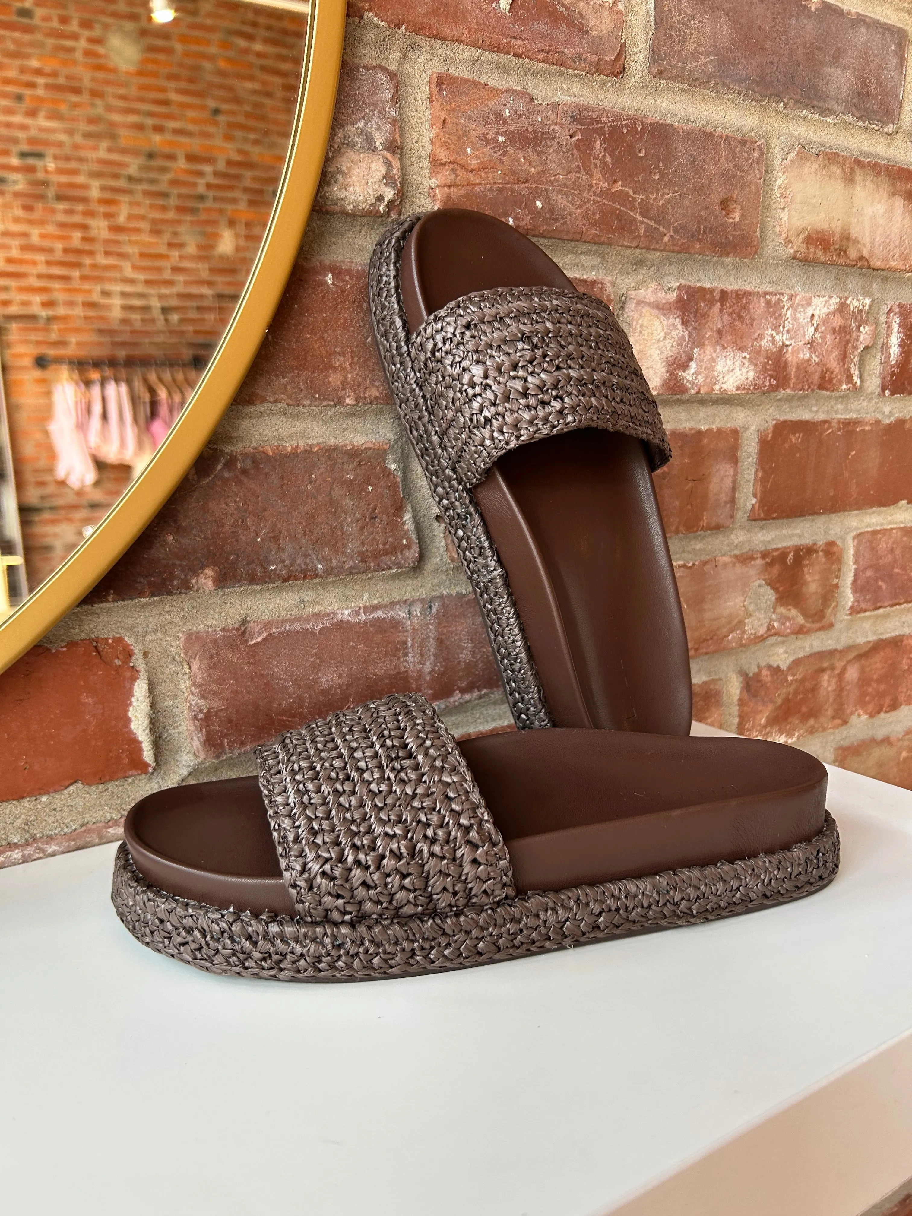 Annie Brown Woven Sandal