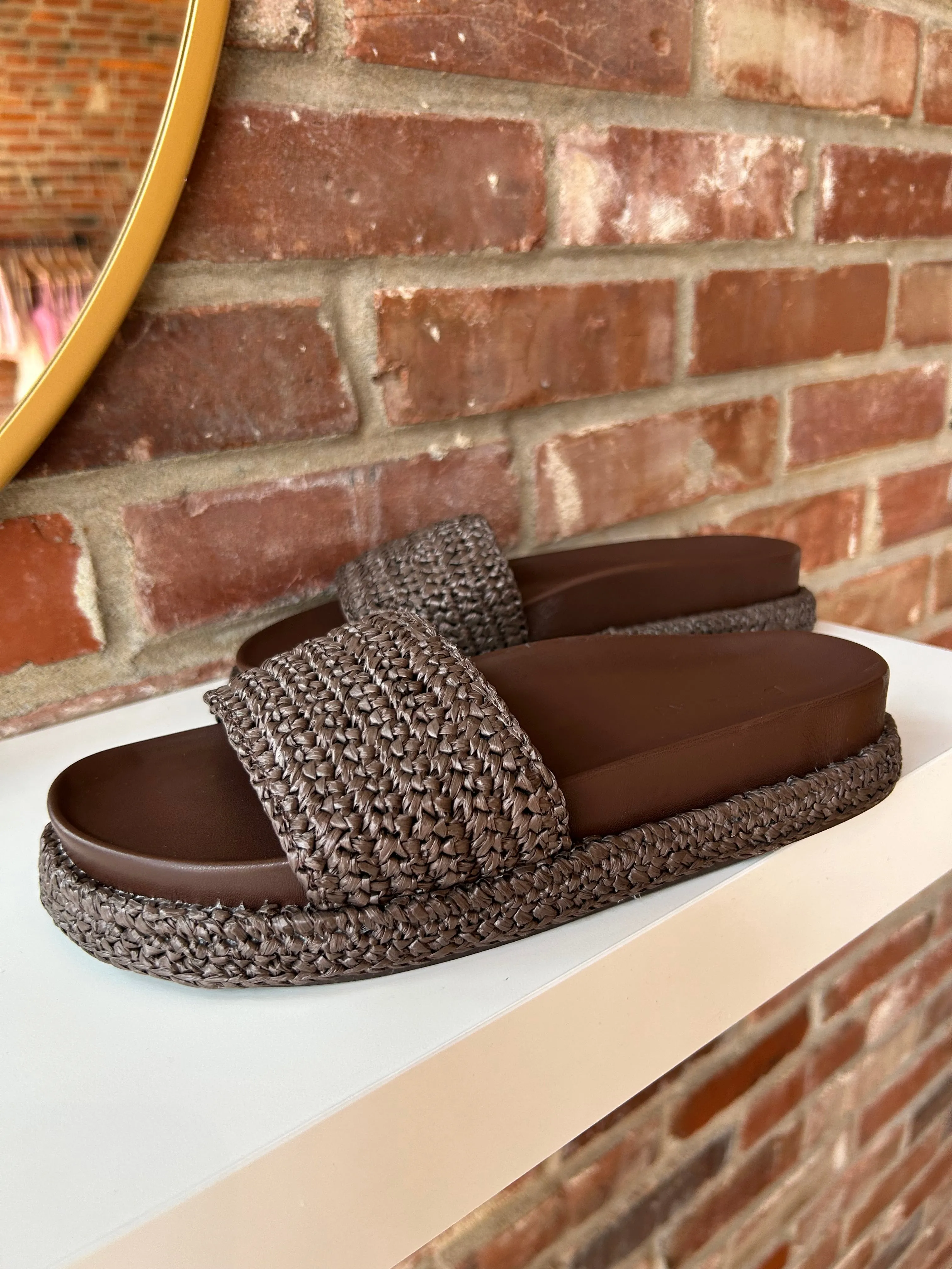 Annie Brown Woven Sandal