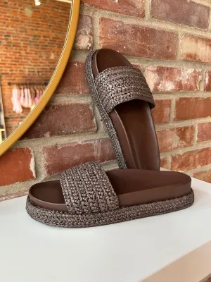 Annie Brown Woven Sandal