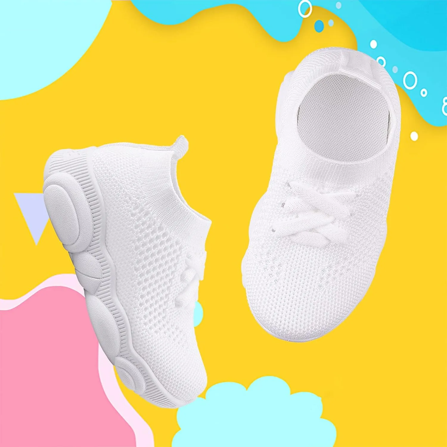 Baby Boy Girl First Walking Shoes Toddler Infant Mesh Sneakers Breathable Lightweight Non-slip Rubber Sole Summer