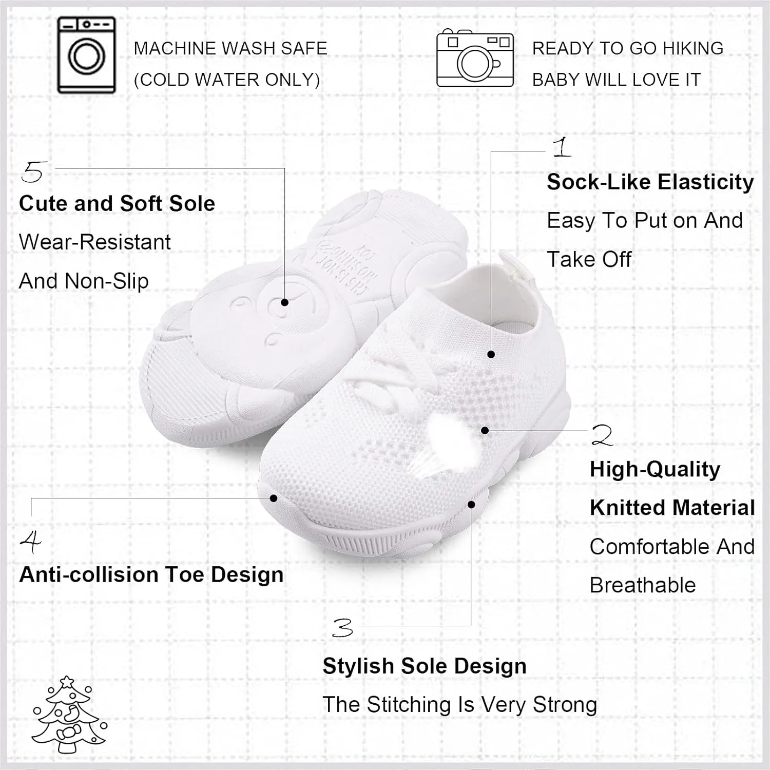 Baby Boy Girl First Walking Shoes Toddler Infant Mesh Sneakers Breathable Lightweight Non-slip Rubber Sole Summer