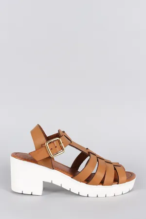 Bamboo Professional Bestseller bargain Platform Sandal Fisherman Strappy