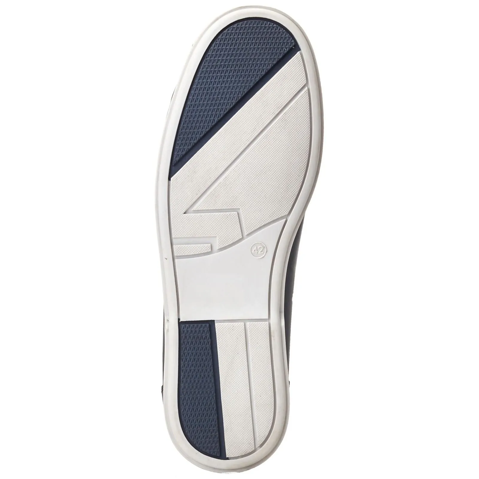 Base London Stern Leather Men's Navy Boat Shoes