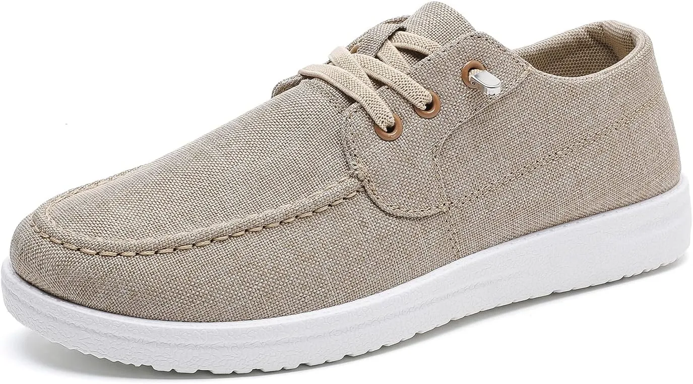 Betrue Lightweight Boat Shoes for Women, Womens Casual Loafers, Womens Slip On Deck Shoes, Breathable Canvas Sneakers for Women