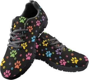 Bigcardesigns Womens Lightweight Athletic Fashion Sneaker Jogging Running Sports Shoes Colorful Floral Design