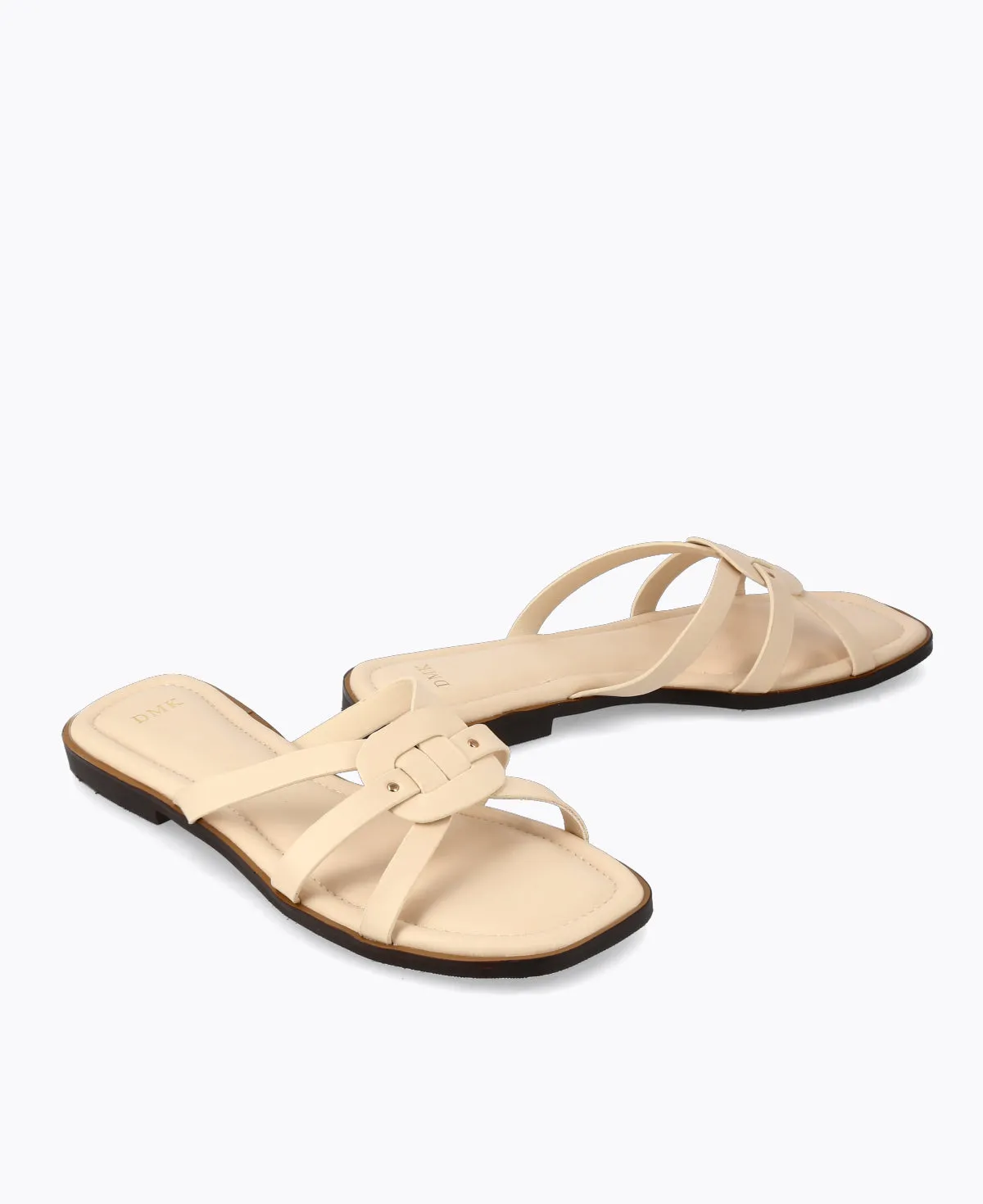 Blake Flat Sandals - Beige