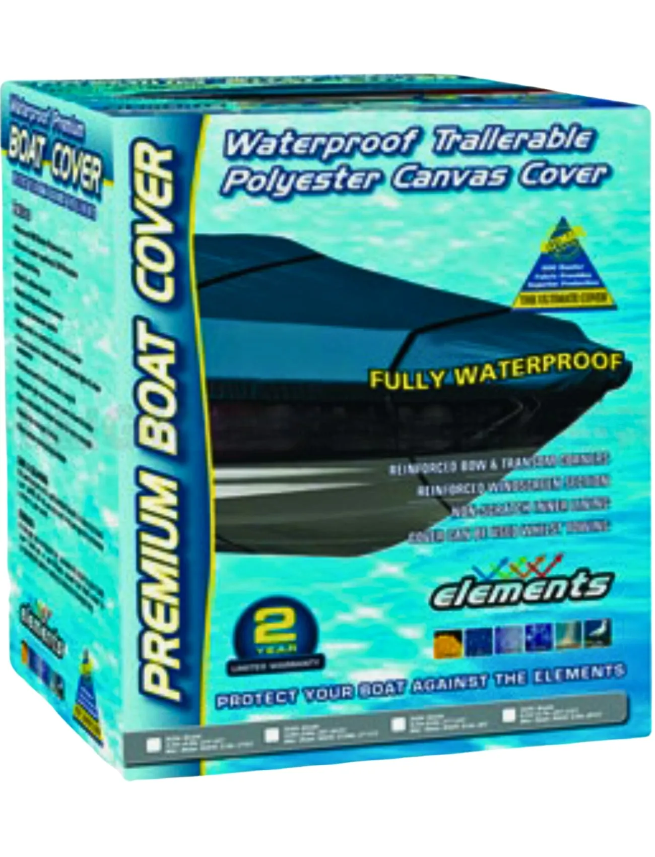 Boat Cover Canvas fits 4.3m - 4.8m