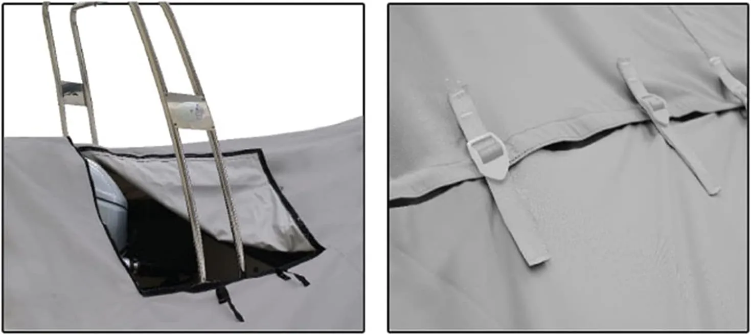 Boat Cover Inflatable Heavy-Duty Marine Boat Accessories Water Sun Proof UV Protection (Color : 4.7 5.0m)
