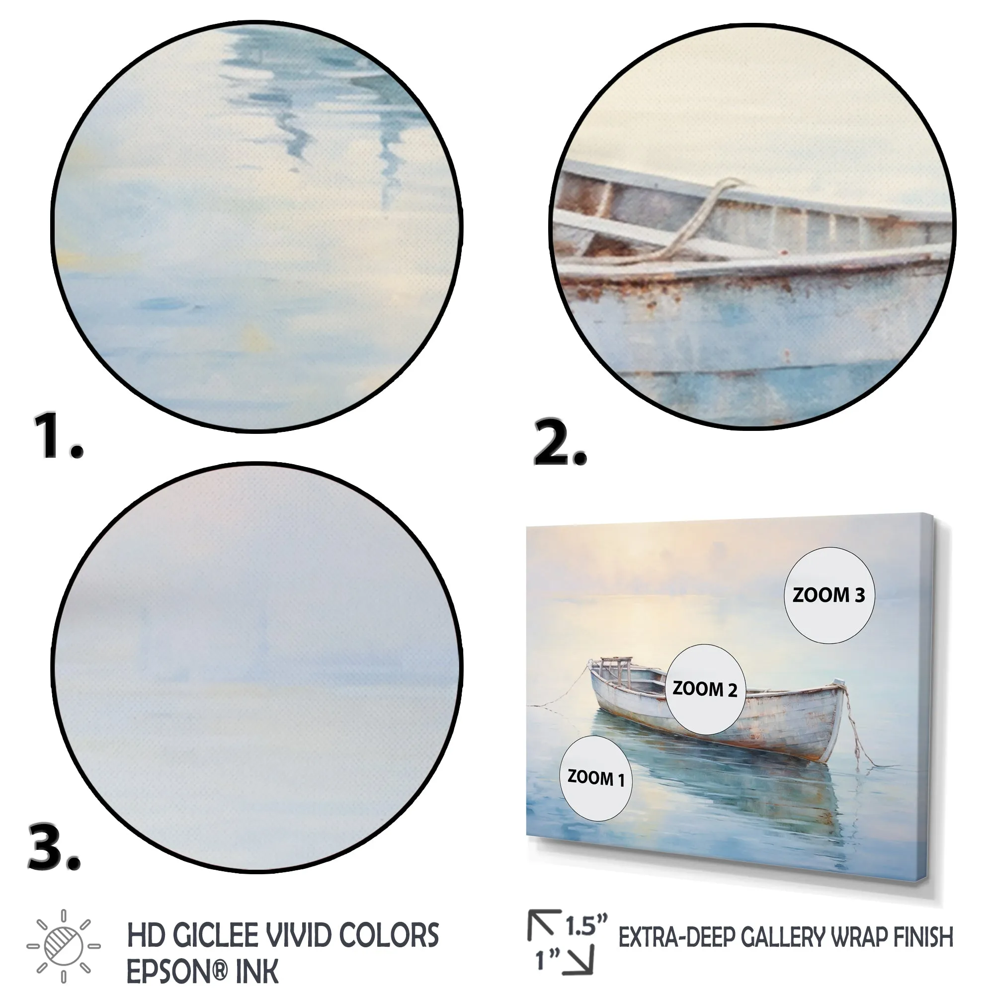 Boat Ethereal Waters I - Multi-Panels