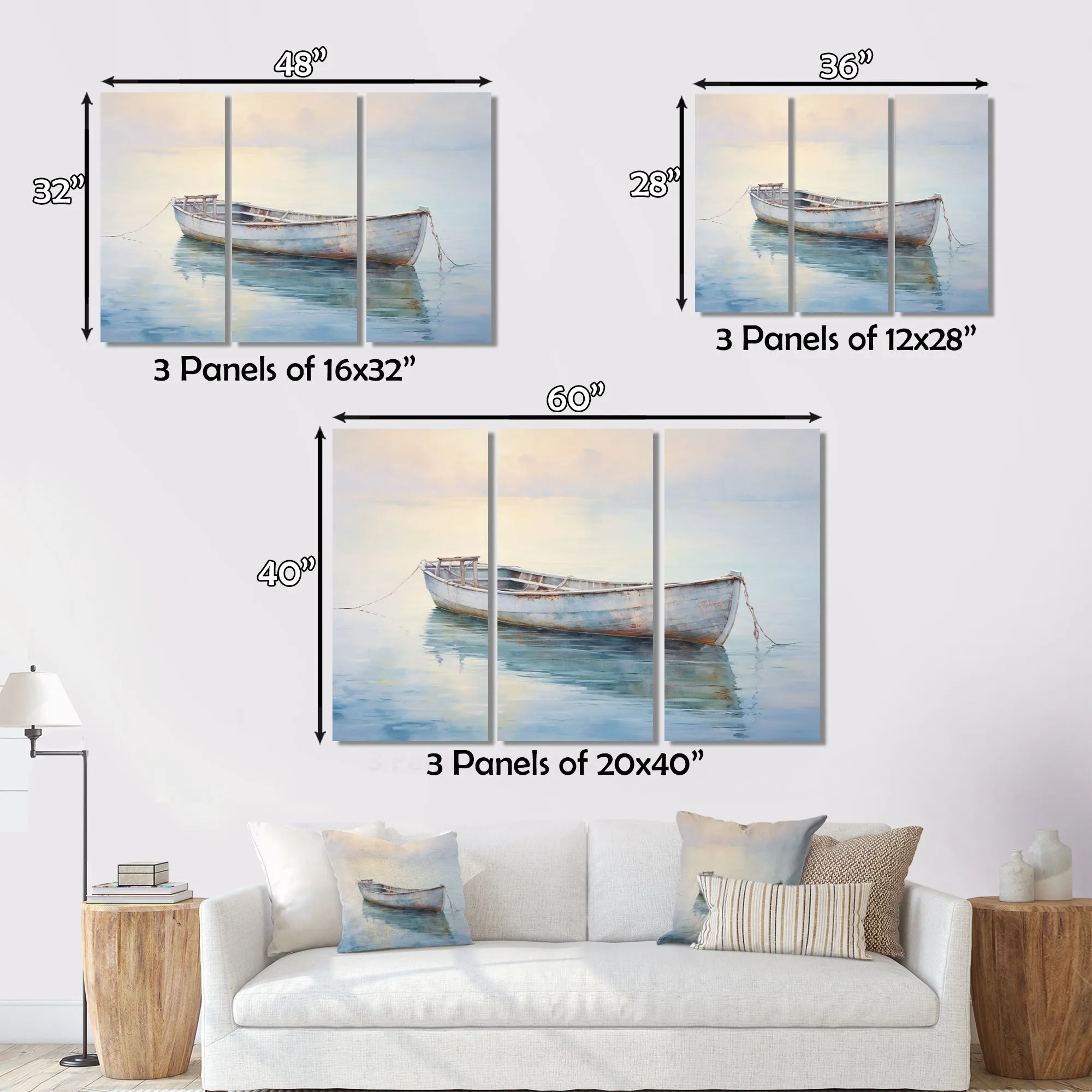 Boat Ethereal Waters I - Multi-Panels