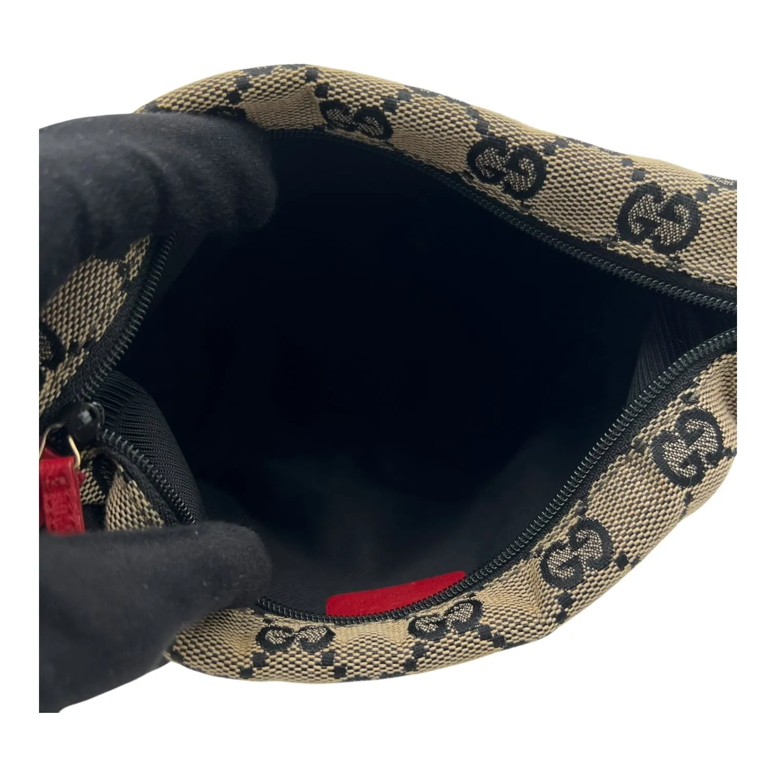 Boat Mini Brown Top Handle Bag in Canvas, Gold hardware
