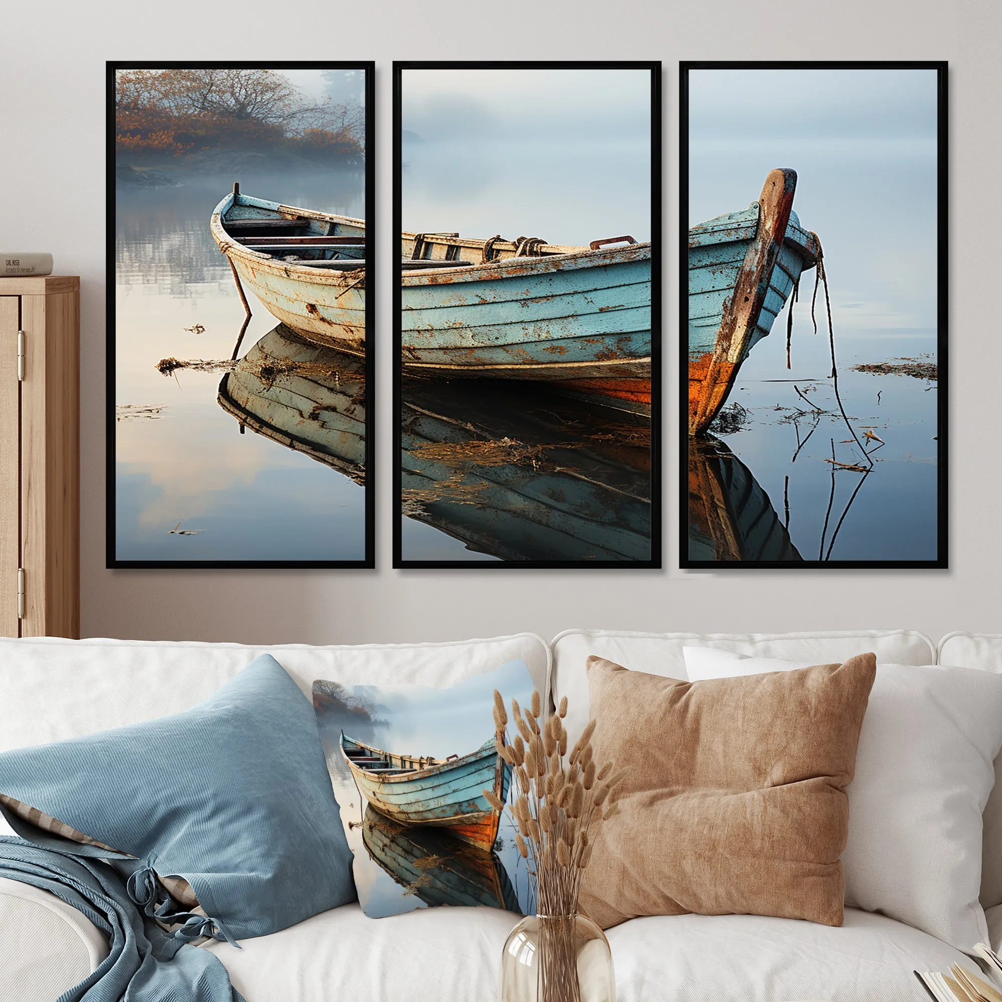 Boat Serene Waterscapes I - Multi-Panels