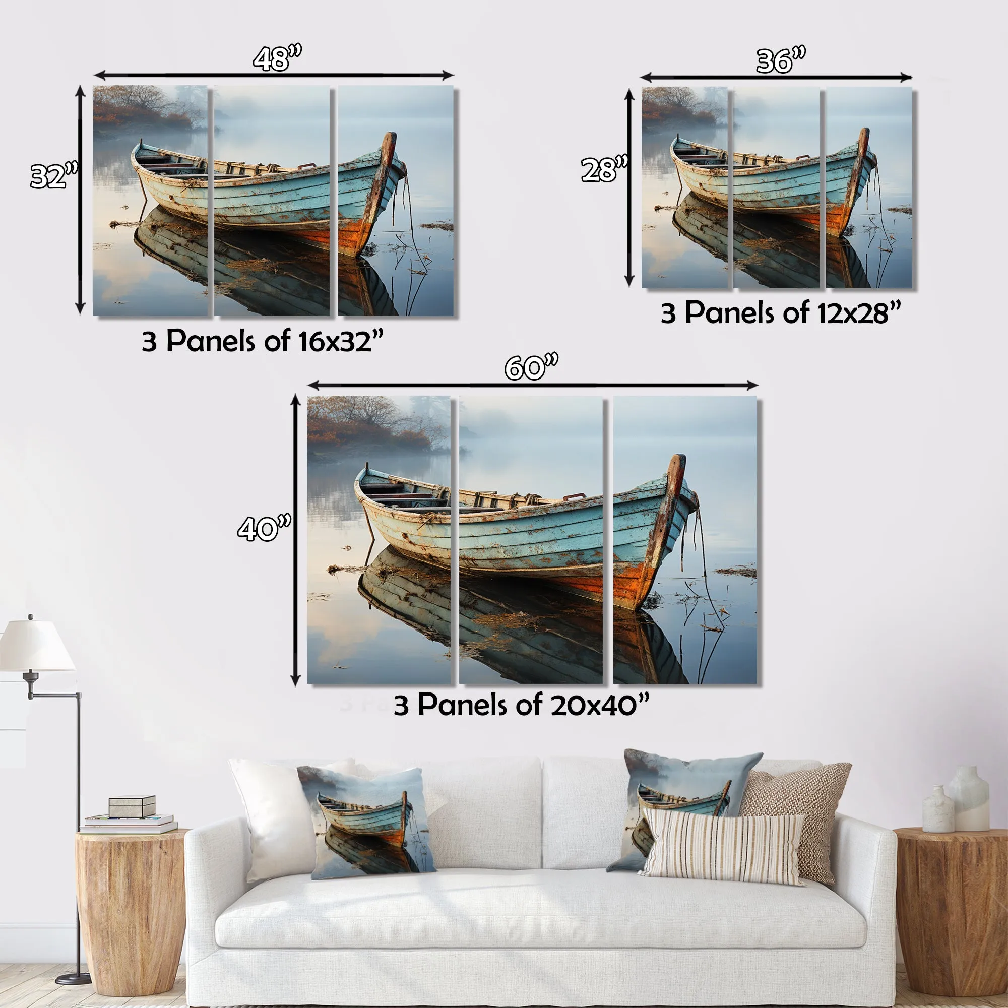 Boat Serene Waterscapes I - Multi-Panels