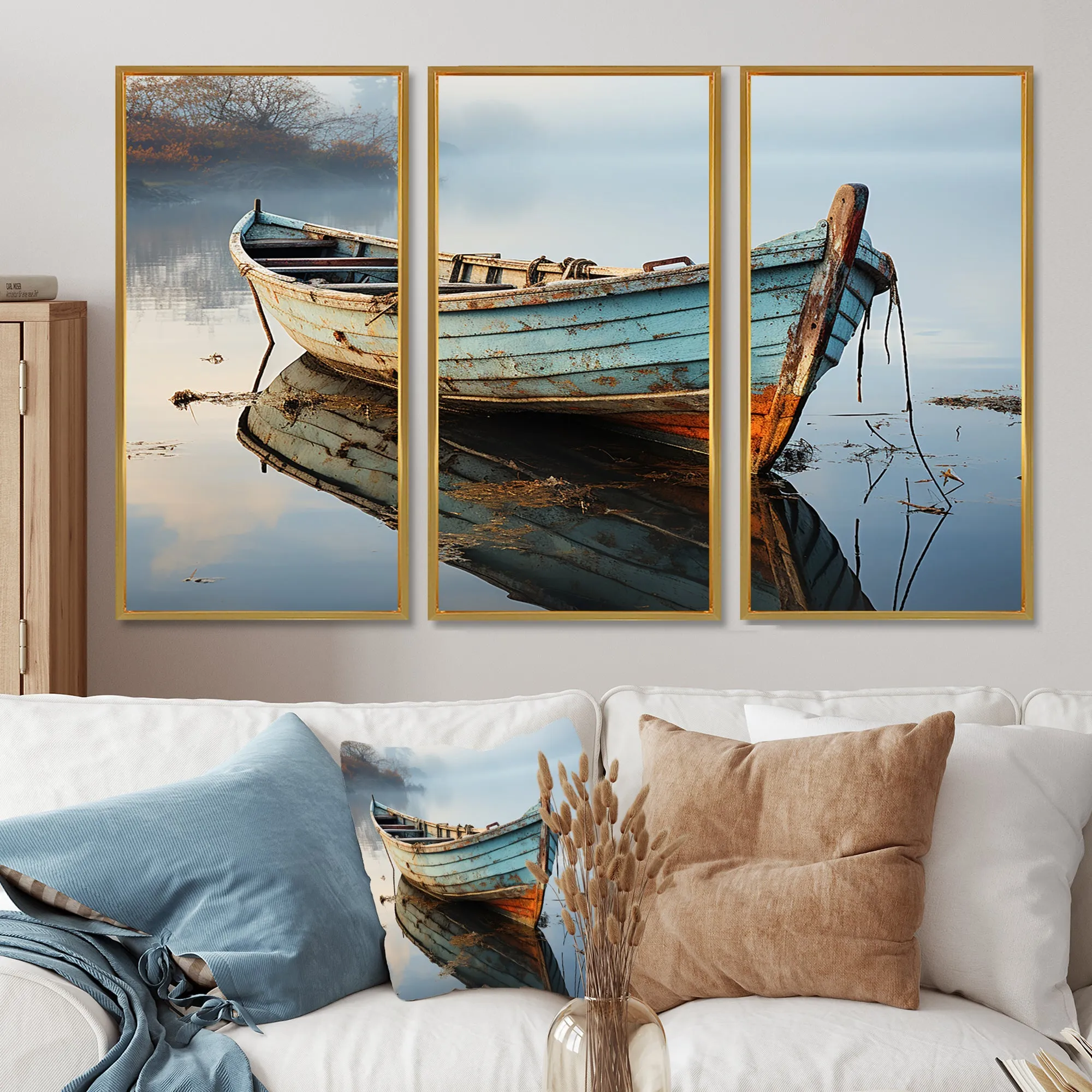 Boat Serene Waterscapes I - Multi-Panels