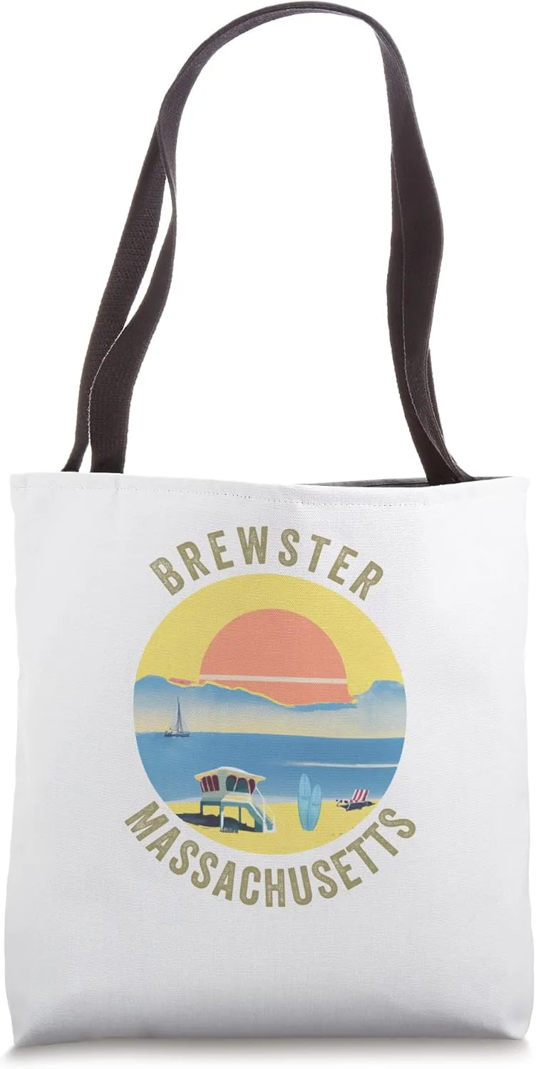 Brewster Souvenir Apparel - Retro Vintage Brewster Tote Bag