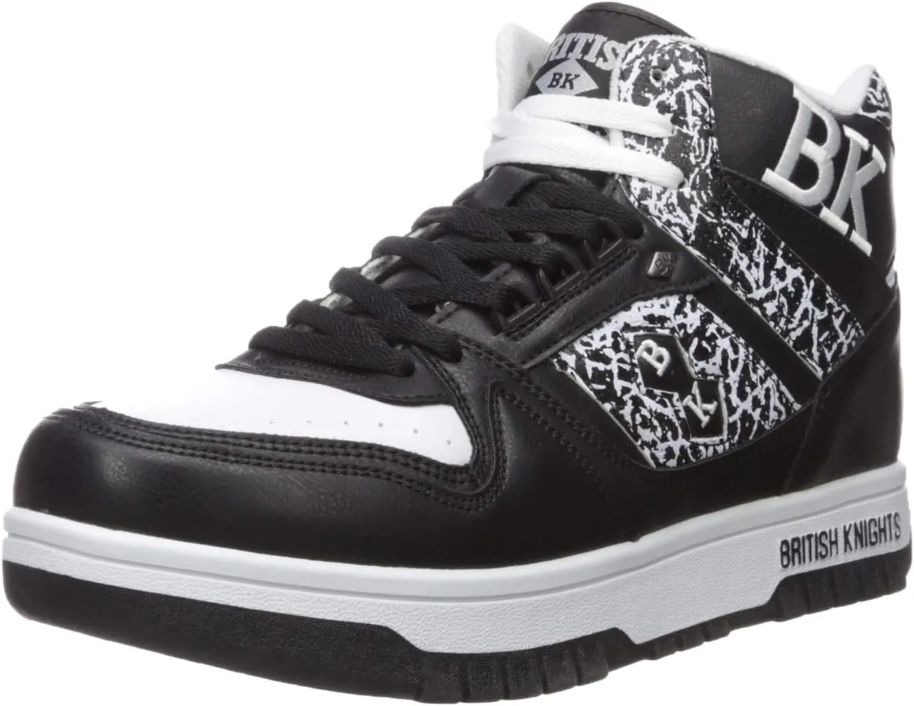 British Knights Men's Kings SL Fashion Sneaker Sneaker, Black/white/el, 9 medium