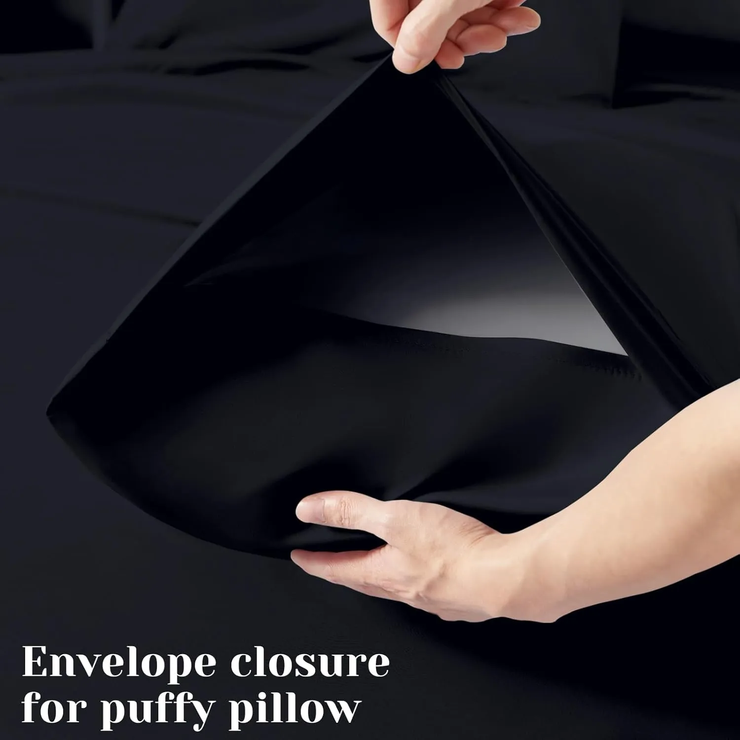 BYSURE 6 Pieces Bed Sheets Set(King, Black) - 1800 Thread Count Super Soft 100% Microfiber Sheets with Deep Pockets, Wrinkle & Fade Resistant Bedding
