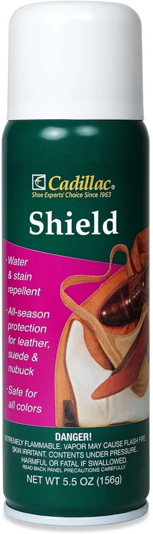Cadillac Shield Water and Stain - Leather and Fabric Protector Spray - Great for Shoes - 5.5 oz - Waterproof and Protect Suede, Leather, Nubuck, Fabric, Nylon, Polyester & More