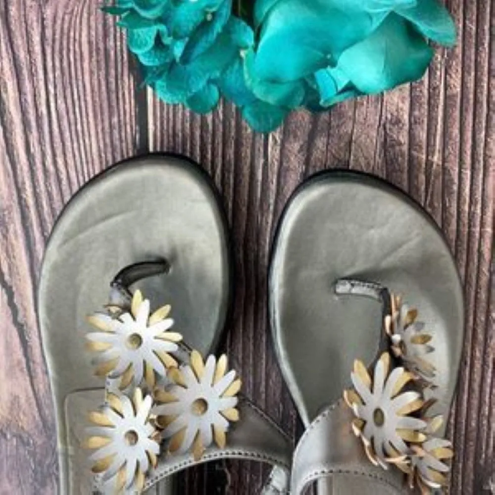 Callisto Pewter Alex Open Toe Casual Ankle Strap Sandals