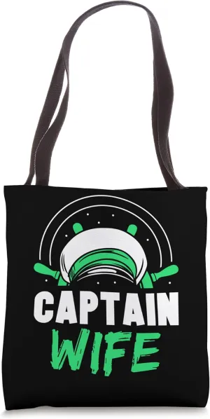 Captain Wife Skipper Boat Yacht Ship Tote Bag