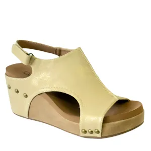 CARLEY WASHED GOLD WEDGE SANDAL