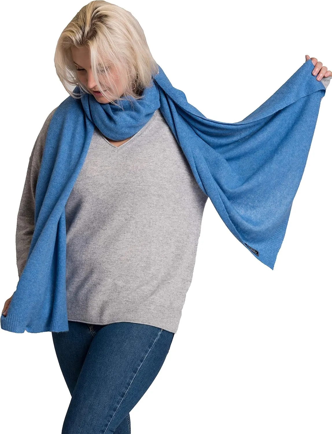 cashmere 4 U 100% Pure Cashmere Wrap Shawl- Extra Large Stole Scarf for Woman