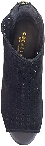 Cecelia New York Nikki Womens Bootie Laser Cut Peep Toe Open Toe Pump Ankle Boot, 8.5