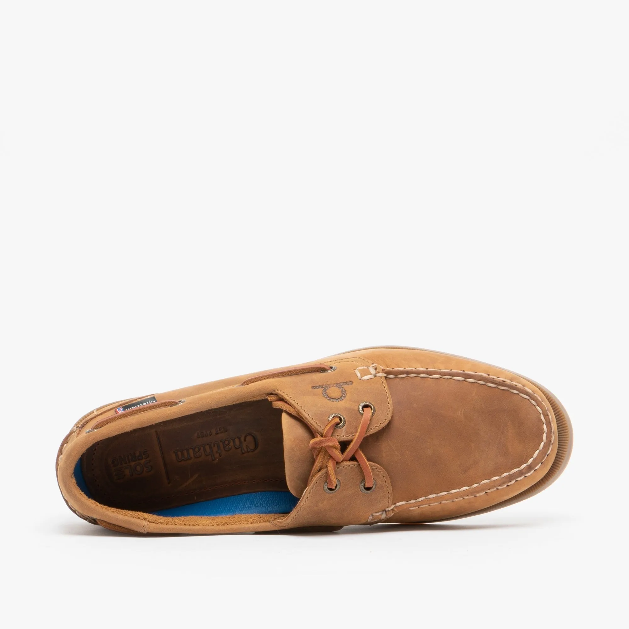 Chatham DECK G2 Mens Nubuck Leather Boat Shoes Walnut