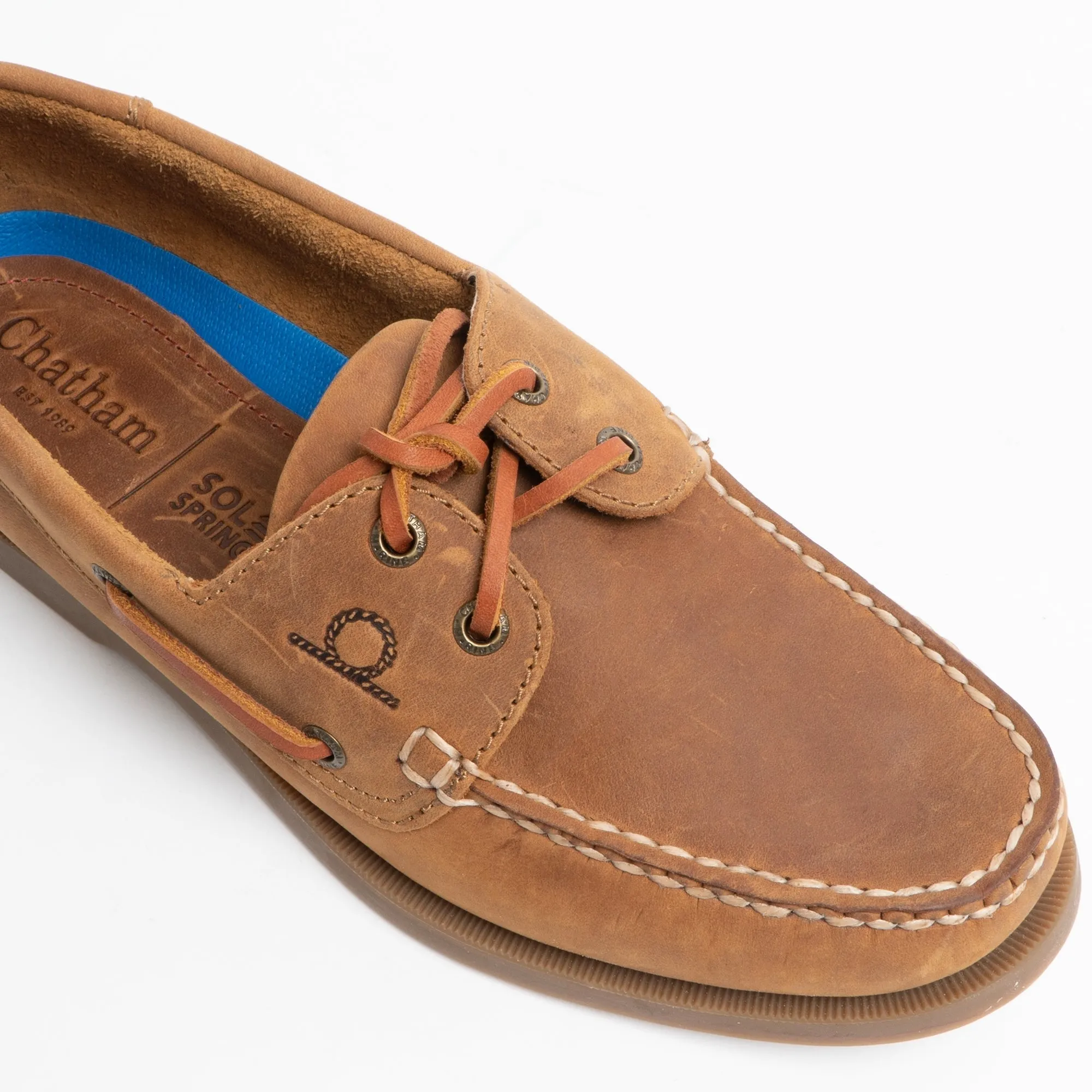 Chatham DECK G2 Mens Nubuck Leather Boat Shoes Walnut