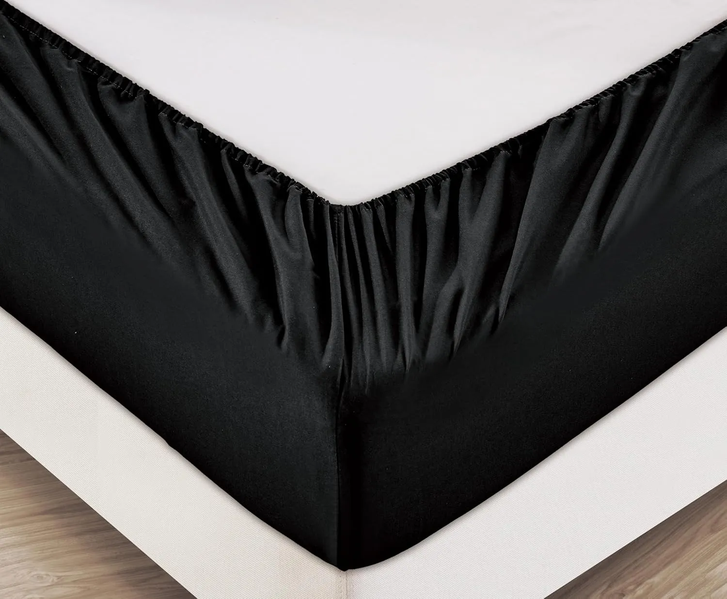 Chezmoi Collection 6-Piece Black Sheet Set King - Extra Soft Breathable Brushed Microfiber Bed Sheets with 15" Deep Pocket & 4 Pillowcases