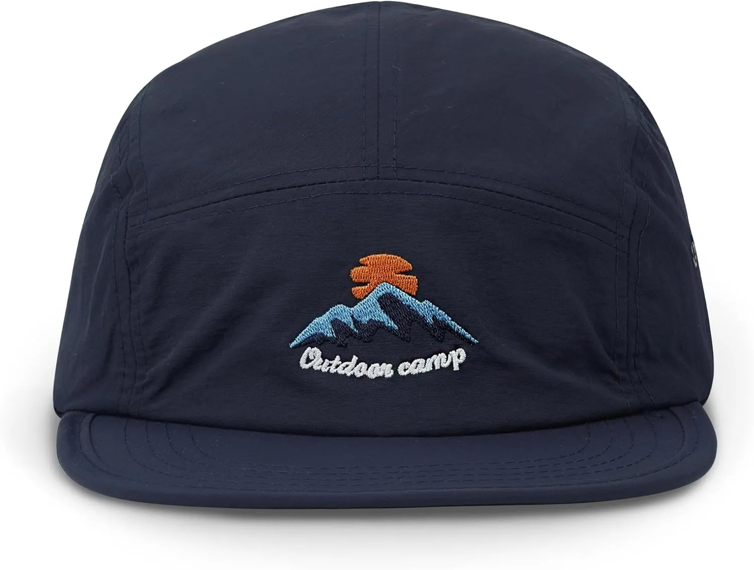 Clakllie Waterproof 5 Panel Hat for Men Quick Dry Flat Brim Baseball Cap Embroidered Trucker Hats for Running Camp Hiking Hat