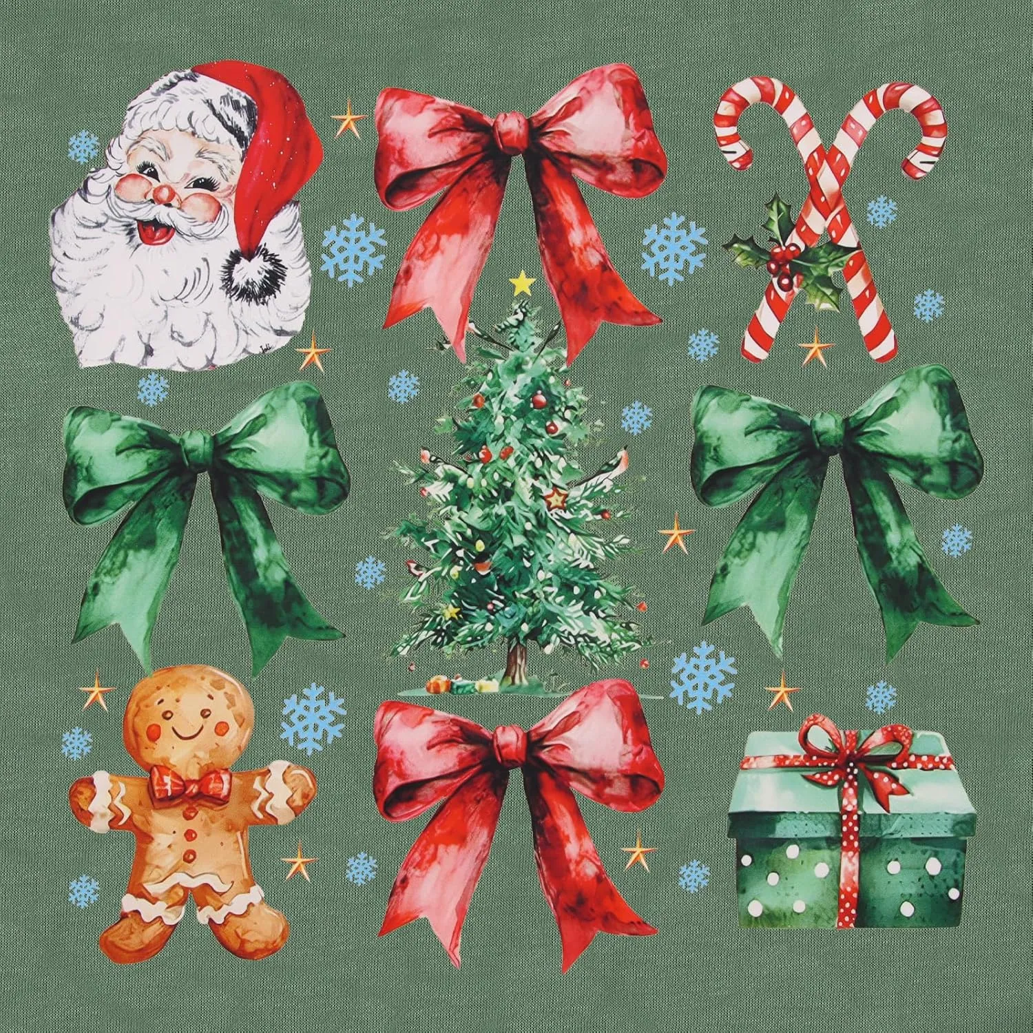 CM C&M WODRO Christmas Sweatshirt for Women Funny Xmas Tree Santa Graphic Pullover Crewneck Long Sleeve Holiday Shirt Tops