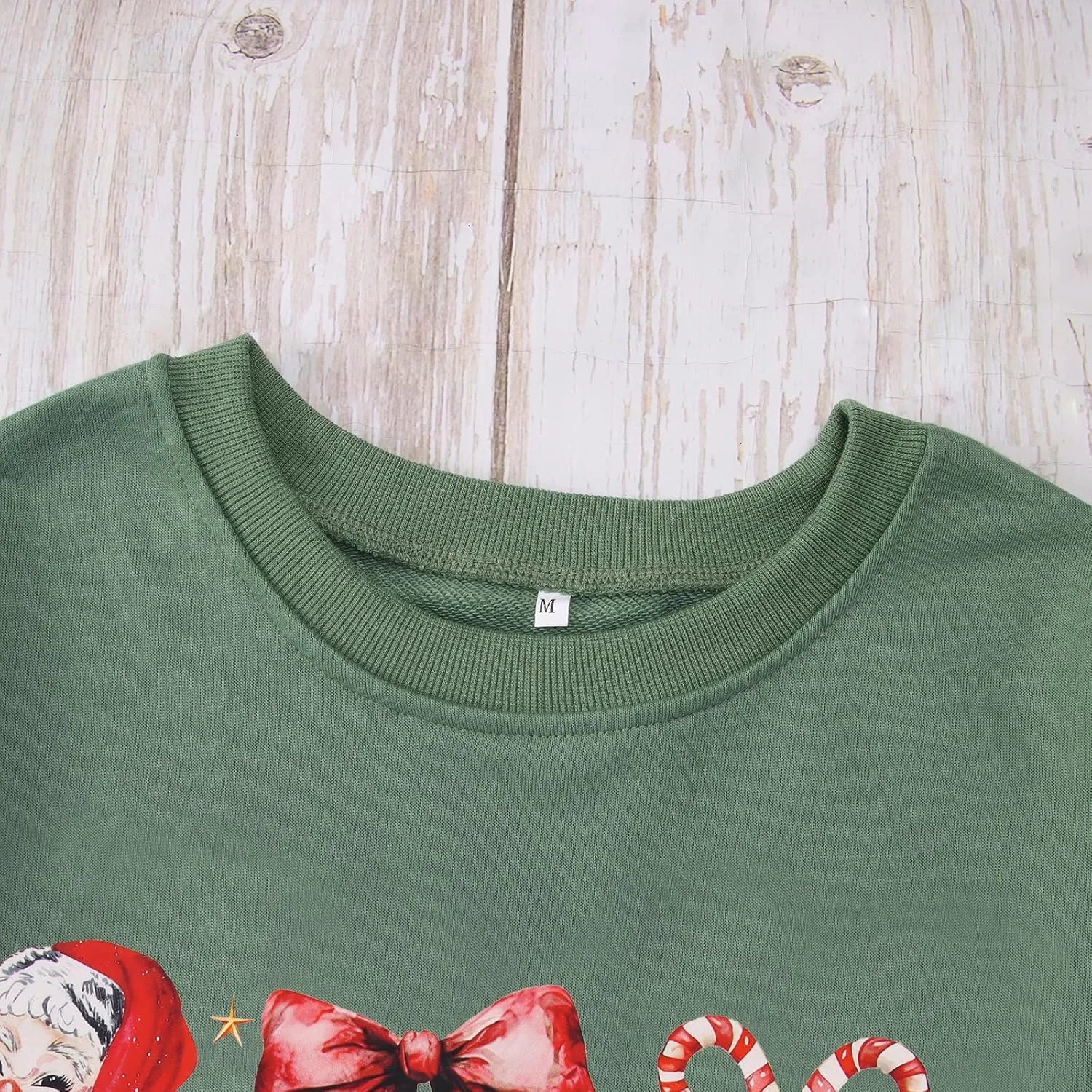 CM C&M WODRO Christmas Sweatshirt for Women Funny Xmas Tree Santa Graphic Pullover Crewneck Long Sleeve Holiday Shirt Tops