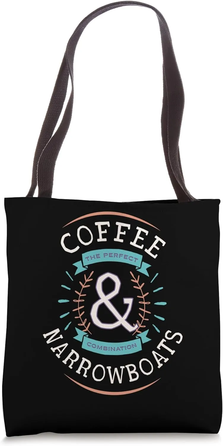 Coffee Lovers Narrowboats Canal Barge Boat Life Tote Bag