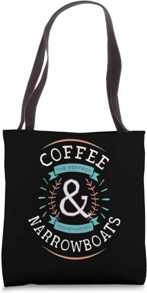 Coffee Lovers Narrowboats Canal Barge Boat Life Tote Bag