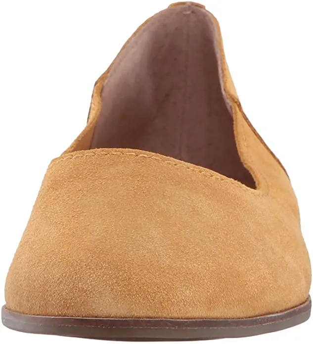 Comfort Brand Golden Pointed Root Ballet Flat Shoes Leather Best-priced Lucky Quick resolution Toe Calandra